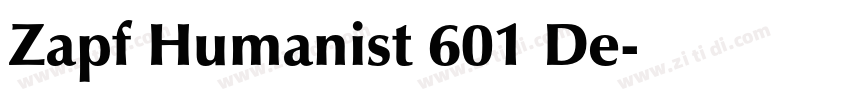 Zapf Humanist 601 De字体转换